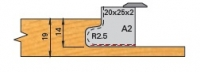 HW Profilmesser f. Griffmuldenfräser, R = 2.5