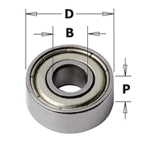 Kugellager, D=37.0mm, d=12.0mm, H=12.0mm