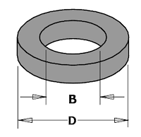 Distanzring, D=20.0mm, d=12.0mm, H=3.0mm