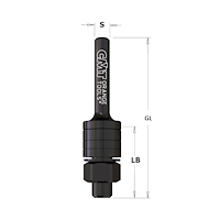 Aufnahmedorn ohne Kugellager, D=8mm, LB=26mm, GL=67.5mm, S=12.7mm