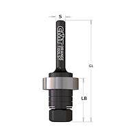 Aufnahmedorn mit Kugellager, D=8mm, LB=26mm, GL=67.5mm, S=12.7mm