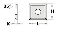 HW Wendeplatte 12x12x1,5mm, 35°