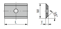 HW Wendeplatte 2-schneidig, 35°, 11.6x12x1.5mm, KCR08