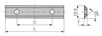 HW Wendeplatte 2-schneidig, 35°, 30x12x1.5mm, CTOPP10