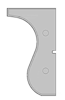 HW Profilmesser R17/R15 zu WPL Handlauffräser (C060), 60x35x2mm