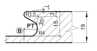 HW Profilmesser - Profil "B" zu WPL Griffmuldenfräser (C557-1B)