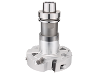 WPL Zusatzfäser zu C280/C380 für Doppelfalz, D=140mm, ND=78mm, FT=15mm, BO=30mm. Z2, R, mit Fräsdorn HSK-F63