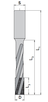 VHM Schlosskastenfräser Z3, D=18mm, L2=30mm, L3=120mm, L1=170mm, S=20mm, RR