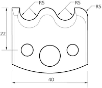 SP Profilmesser, 40mm, Nr. 006
