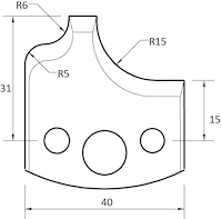 SP Profilmesser, 40mm, Nr. 011