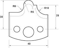 SP Profilmesser, 40mm, Nr. 012