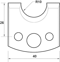 SP Profilmesser, 40mm, Nr. 015