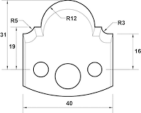 SP Profilmesser, 40mm, Nr. 018