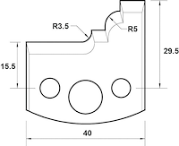 SP Profilmesser, 40mm, Nr. 020
