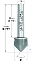VHM Senker 90° Z3, D=19.5mm, NL=9mm, GL=70mm, S=10x47mm, re