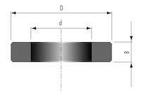 Zwischenring, D=50mm, d=30mm, B=6mm