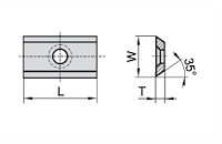 HW Wendeplatte 2-schneidig, 35°, 20x14.3x2.5mm, SH KCR08