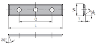 HW Wendeplatte 4-schneidig, 35° 50x9x1.5mm, KCR08