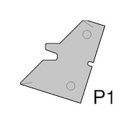 HW Profilmesser 45°, P1 (MDF bzw. Spanplatten) zu WPL Gehrungsverleimfräser (C125), 40x30x2mm