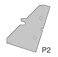HW Profilmesser 45°, P2 (MDF bzw. Spanplatten) zu WPL Gehrungsverleimfräser (C125), 60x40x2mm