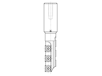 WPL Schruppschaftfräser, D=22mm, NL=60mm, GL=131mm, S=25mm, Z1+1, R