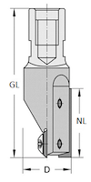 WPL Nutfräser Z1+1, D=16mm, NL=30mm, GL=65mm, IG M12, R