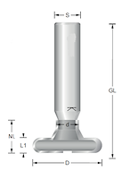 HW T-Nutfräser f. Regalträger Z2, D=31.5mm, NL=7.3/15mm, GL=70mm, S=12mm, R