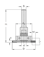 HW Laminatfräsersatz, D=40mm, B=2.5mm, GL=55mm, S=8mm, NT=4mm