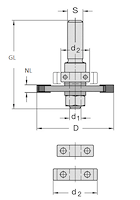 HW Lamellofräsersatz, D=40mm, B=4mm, GL=46mm, S=8mm