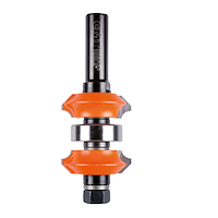 HW Doppelabrund- Fasefräser verstellbar R4.75 / 45°, D=38.1mm, NL=11.1-31.75mm, GL=100mm, S=12, Z2+2