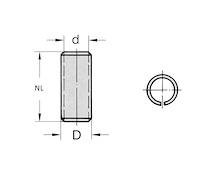 Spannhülse, D=12mm, NL=23mm, d=10mm