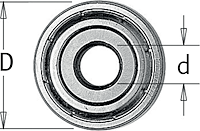 Anlauflager, D=29mm, d=8.0mm
