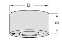 Zwischenhülse für Sägeblattaufnahme, ø30mm, D=60mm, B=45mm