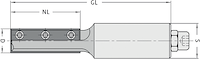 WPL Schaftfräser Z2, D=16mm, NL=50mm, GL=120mm, S=25mm