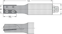 WPL Schaftfräser Z2, D=20mm, NL=30mm, GL=110mm, S=20mm