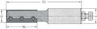 WPL Schaftfräser Z2, D=25mm, NL=50mm, GL=119mm, S=25mm, RL