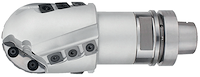 WPL Kugelschruppfräser mit HSK R40, Z2, D=80mm, NL=97mm, A=190mm, GL=145mm, R