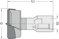 HW Beschlagbohrer Wechselschaftausführung für Handoberfräsen Z2, D=35mm, GL=60mm, S=12mm