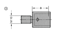 Maschinenteil M10, d=10mm, a=22.5mm, L, Ayen, Holzma, Mayer, Torwegge etc.
