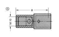 Maschinenteil IG M10, d=10mm, a=45mm, L, Scheer