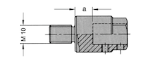 Bohrerspannfutter, D=19mm, GL=40mm, d=10mm, a=5mm, R, Ayen, Biesse, Holzma, Mayer, Torwegge etc.