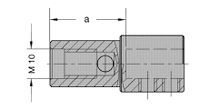 Bohrerspannfutter, D=19mm, GL=46mm, d=10mm, a=27mm, R, Scheer