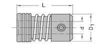 Schnellwechselfutter, D=20mm, GL=39mm, d=10mm, Grass