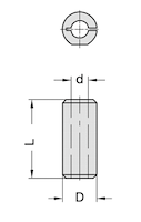 Spannhülse geschlitzt, D=10mm, d=3.5mmm, L=23mm
