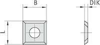 HW Wendeplatte zu WPL Zylinderkopfbohrer, 13.4x13.4x1.5mm