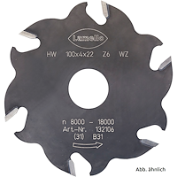 HW Lamellen Nutfräser, D=100mm, B=3.95mm, d=30mm, Z2, V4