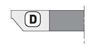 Abdeckscheibe unten Typ D, D=98mm, SB=9mm, BO=30mm