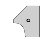 HW Radius-Fasemesser, 16x17.5x2mm, R2/Typ A