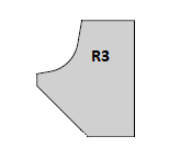 HW Radius-Fasemesser, 16x17.5x2mm, R3/Typ C