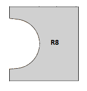 HW Profilmesser "Halbstab", 30x27x2mm, R8